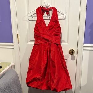 Donna Ricco Vibrant Red Backless Dress